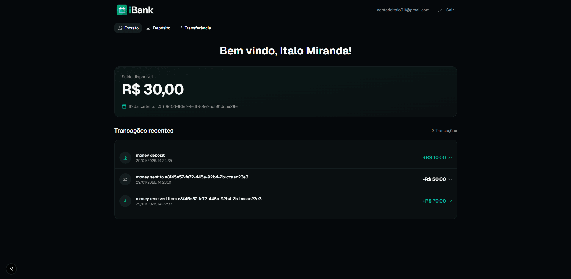 IBank screenshot 2
